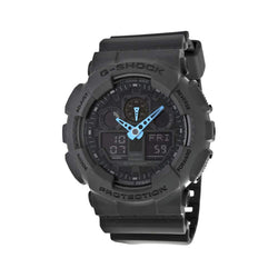 Casio Men's G-Shock Analog-Digital Watch GA-100C-8ACR, Grey/Neon Blue - Epivend