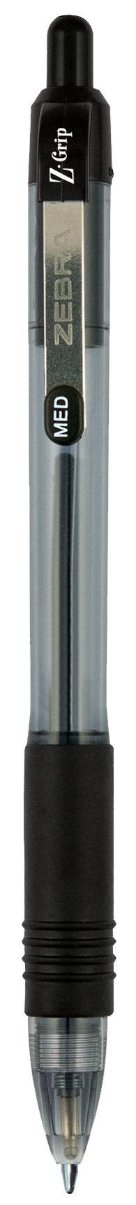 Zebra Pen Z-Grip Retractable Ballpoint Pen, Medium Point, 1.0mm, Black Ink, 24 Pack (Packaging may vary) - Epivend