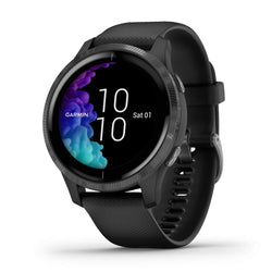 Garmin Venu, GPS Smartwatch with Bright Touchscreen Display, Features Music, Body Energy Monitoring, Animated Workouts, Pulse Ox Sensor and More, Black, 010-02173-11 - Epivend