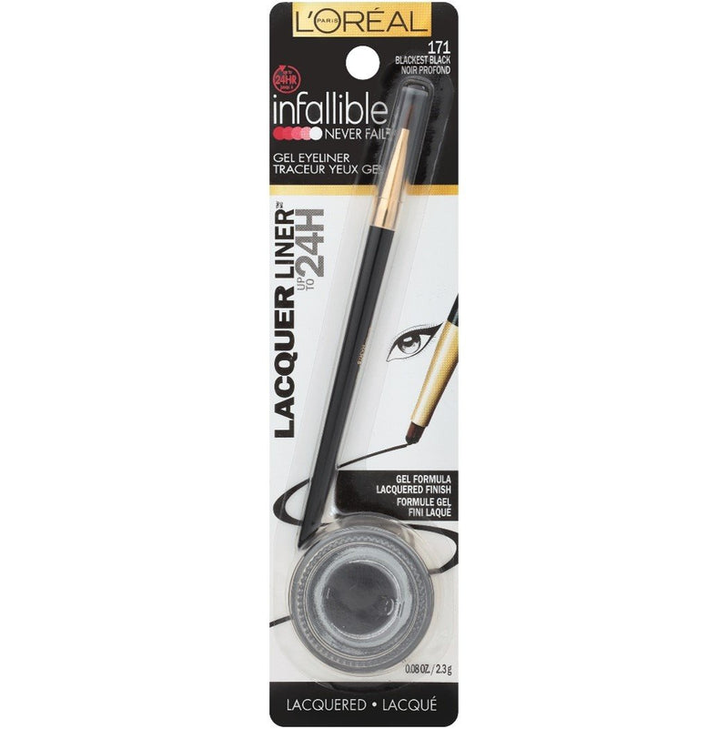 L'Oréal Paris Infallible Lacquer Eyeliner, Blackest Black (Packaging May Vary) - Epivend