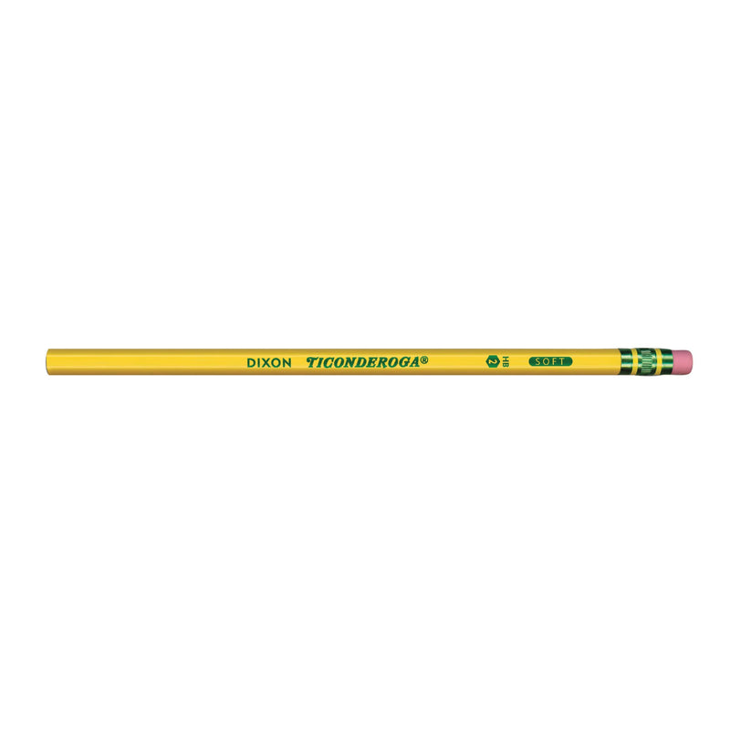 TICONDEROGA Pencils, Wood-Cased, Unsharpened, Graphite #2 HB Soft, Yellow, 96-Pack (13872) - Epivend