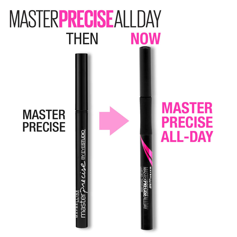 Maybelline Eyestudio Master Precise All Day Liquid Eyeliner Makeup, Black, 0.034 fl. oz. - Epivend