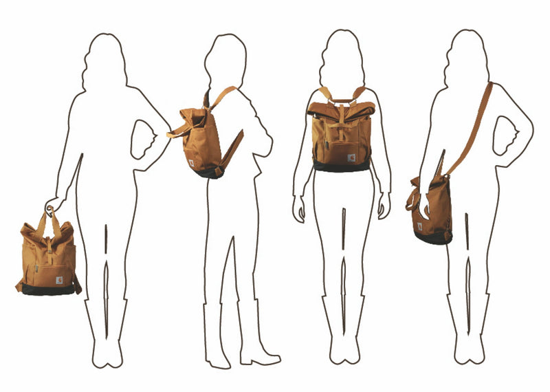 Carhartt Legacy Women's Hybrid Convertible Backpack Tote Bag, Carhartt Brown - Epivend