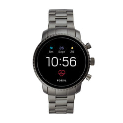 Fossil Men's Gen 4 Explorist HR Heart Rate Stainless Steel Touchscreen Smartwatch, Color: Gunmetal (Model: BQD1001) - Epivend