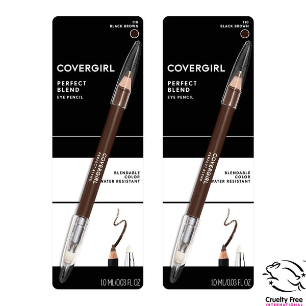 Covergirl Perfect Blend Eyeliner Pencil, 110 Black Brown, 0.03 Fl Oz, 2 Count - Epivend