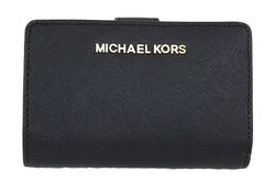 MICHAEL Michael Kors Jet Set Travel Bifold Zip Coin Wallet (Black) - Epivend