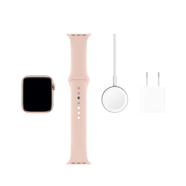 Apple Watch Series 5 (GPS, 44mm) - Gold Aluminum Case with Pink Sport Band - Epivend