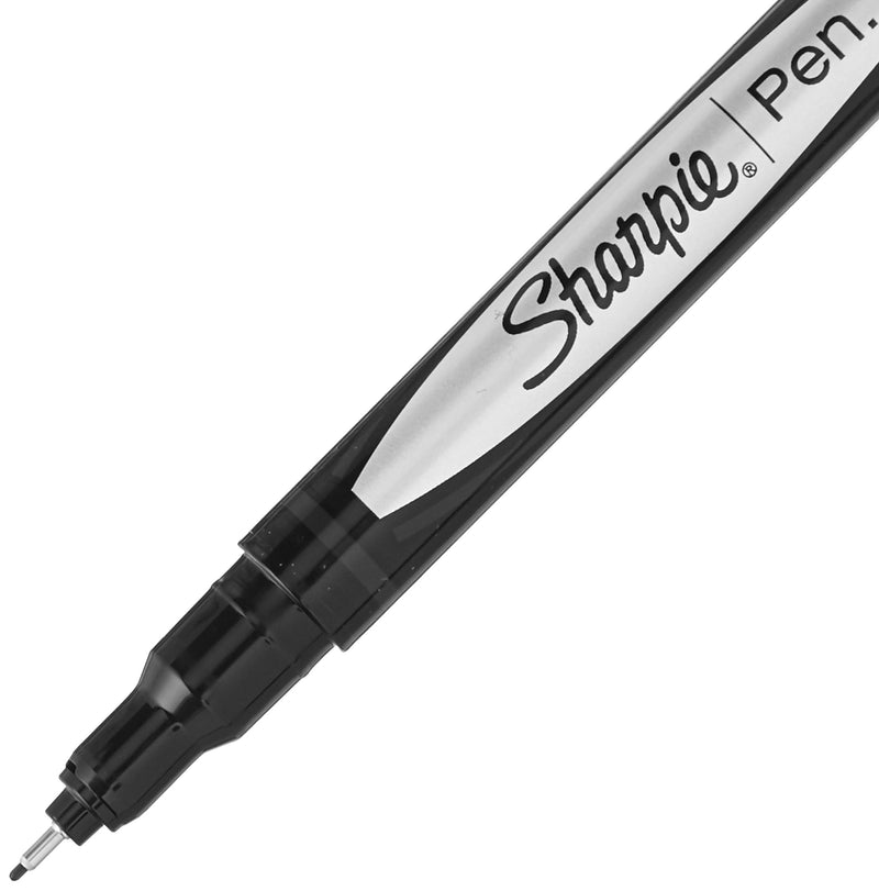 Sharpie Plastic Point Stick Water Resistant Pen, Ink, Fine, Pack of 12, Black (1742663) - Epivend