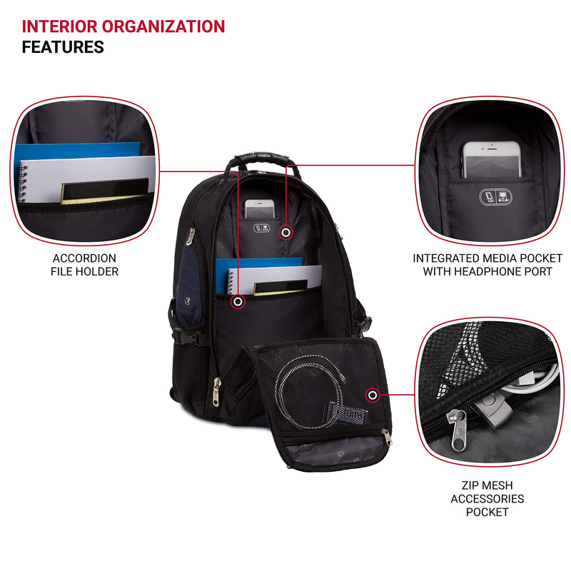SwissGear Travel Gear 1900 Scansmart TSA Friendly Laptop Backpack Blue - Epivend